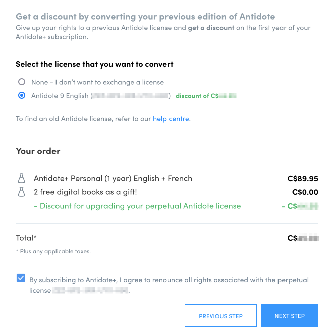 License exchange