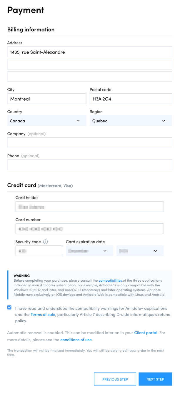Payment