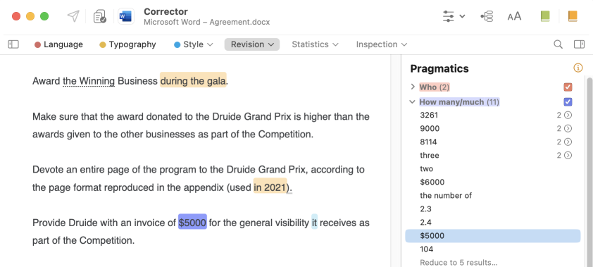 Pragmatics filter: How many/much