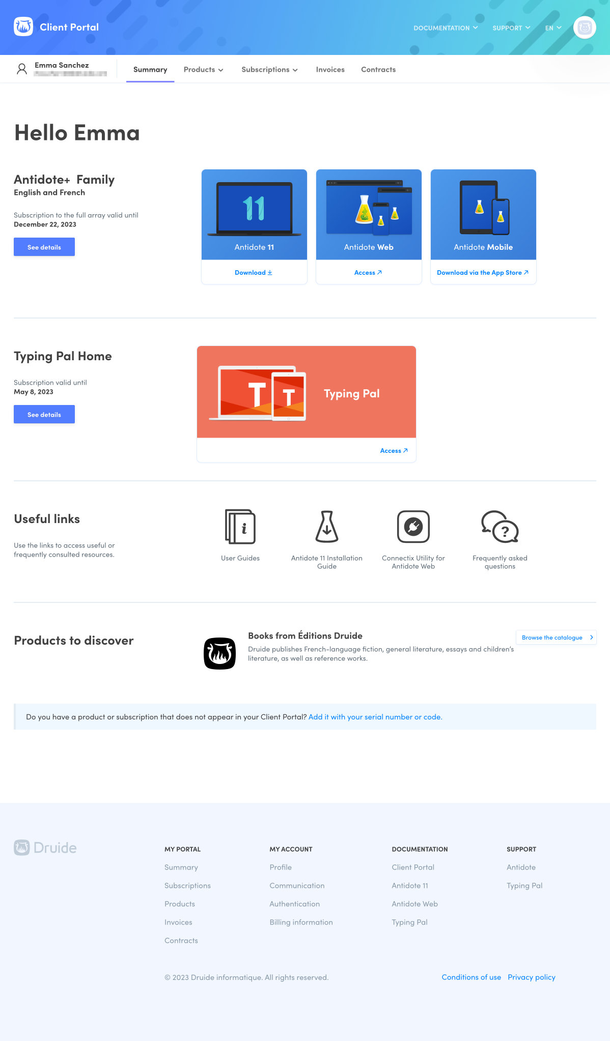 Client Portal Homepage