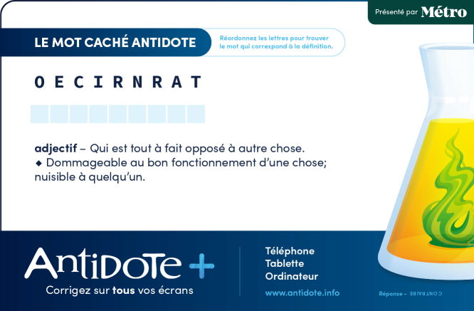 Mot caché Antidote