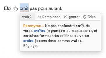 Proposition : noir italique