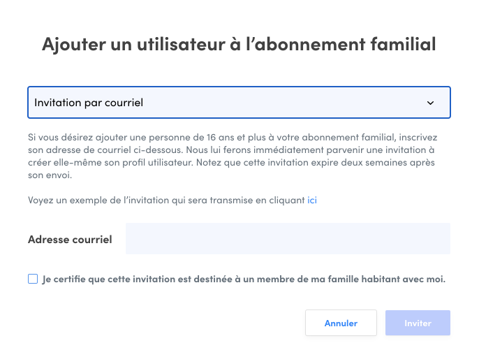 Ajout d’un utilisateur invité